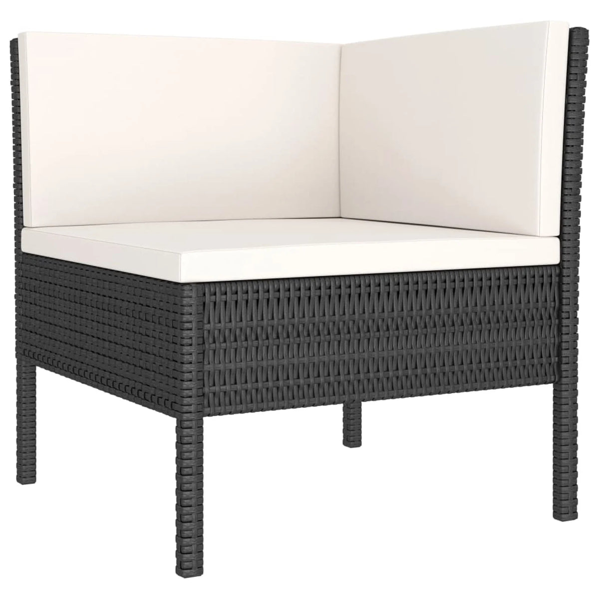 9 Piece Patio Lounge Set with Cushions Poly Rattan Outdoor Sectional Sofa Set V61579
