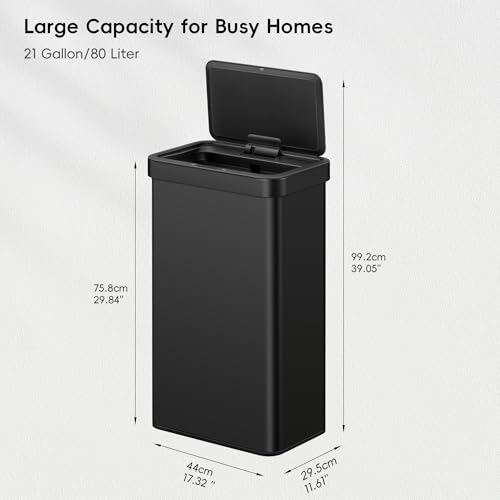 50 Liter Touchless Rectangular Motion Sensor Trash Can L8003