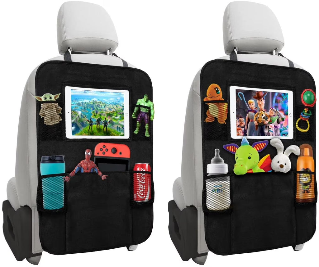 Black 2 Pack X-Large Backseat Car Organizer with 5 Pockets E63887