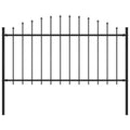 Black Steel Garden Fence with Spear Top 5.6& M255