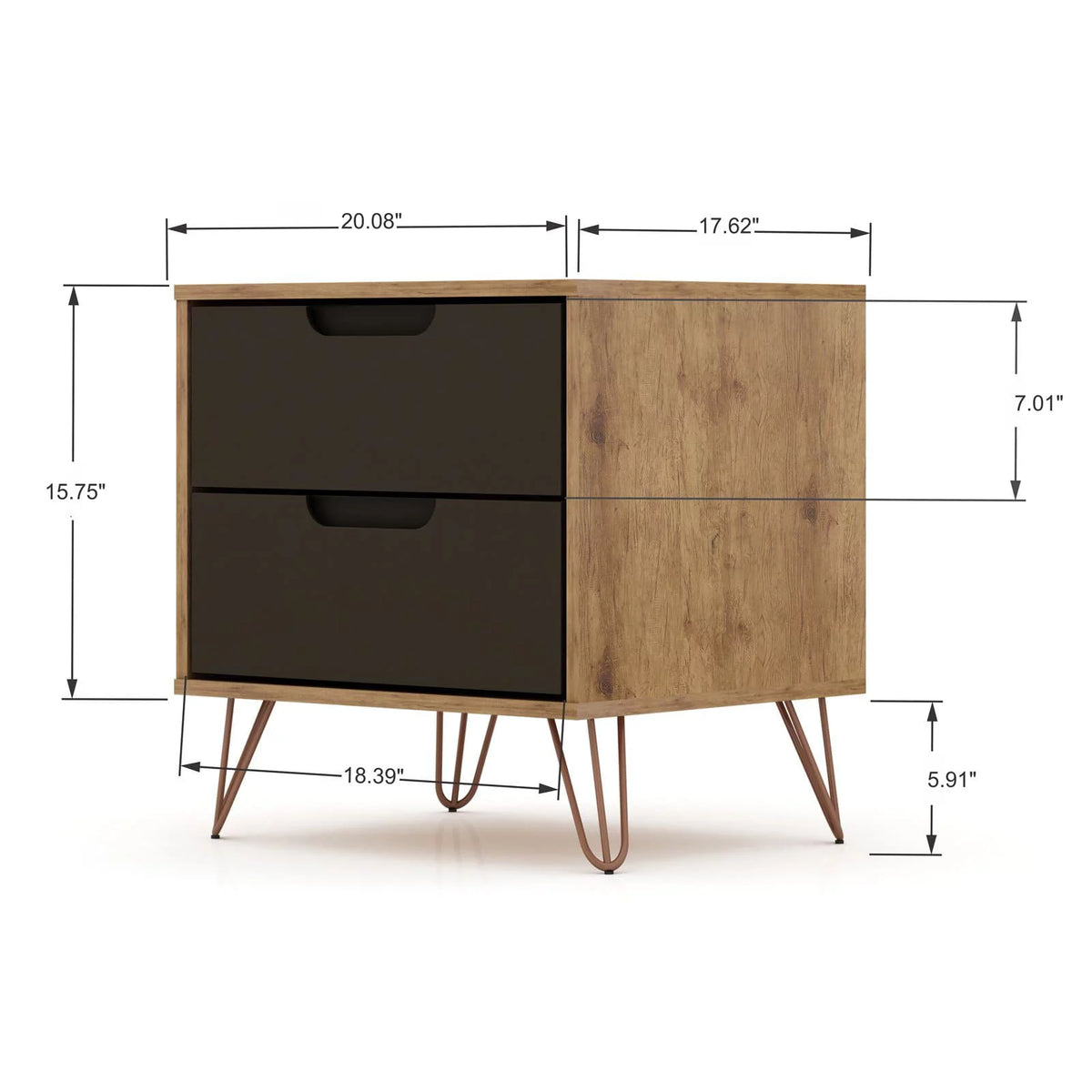 Set of 2 Dresser and Nightstand with Drawers S82983
