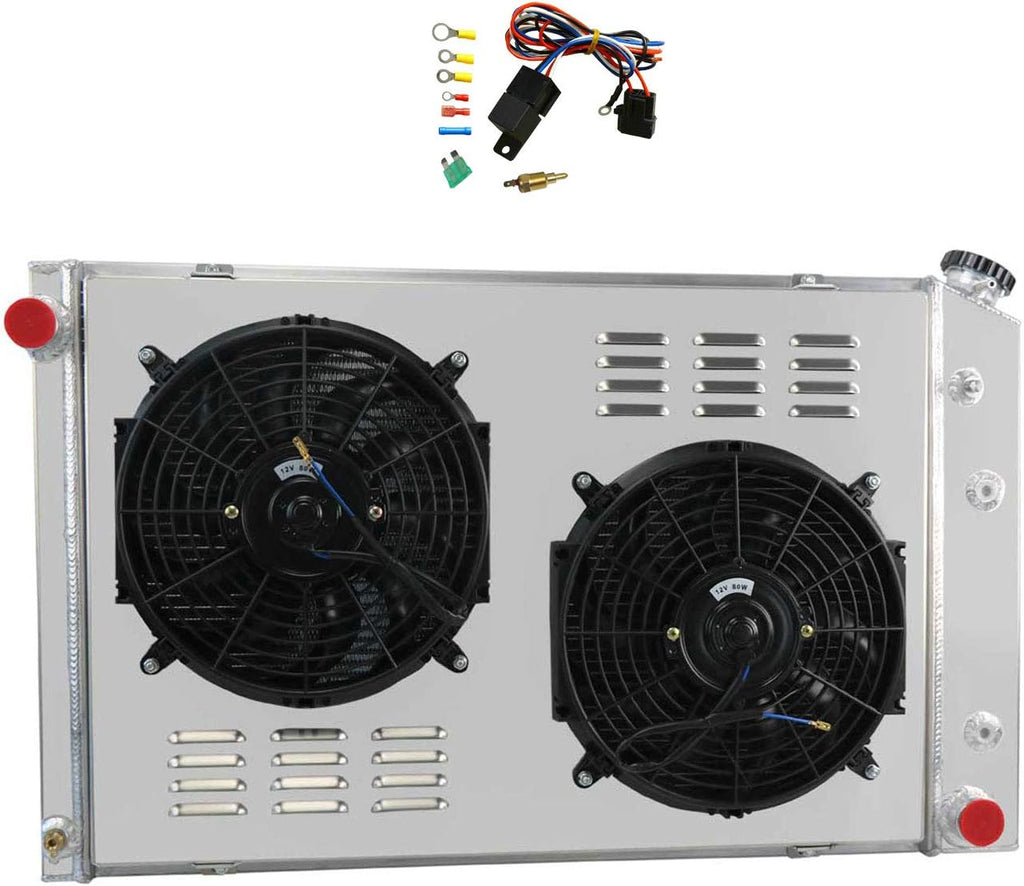 Aluminum Radiator with Shroud and 2x12'' Fan with Thermostat U359210