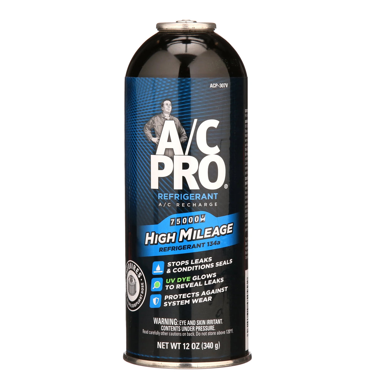 High Mileage R-134a Auto Air Conditioner Refrigerant 12oz I60434
