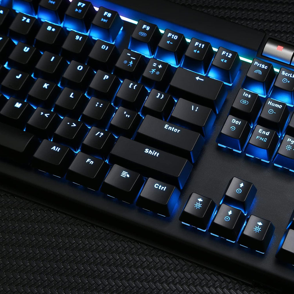Mechanical Gaming Keyboard Blue Switches RGB Backlight with 2 USB Ports Pack of 2 V315