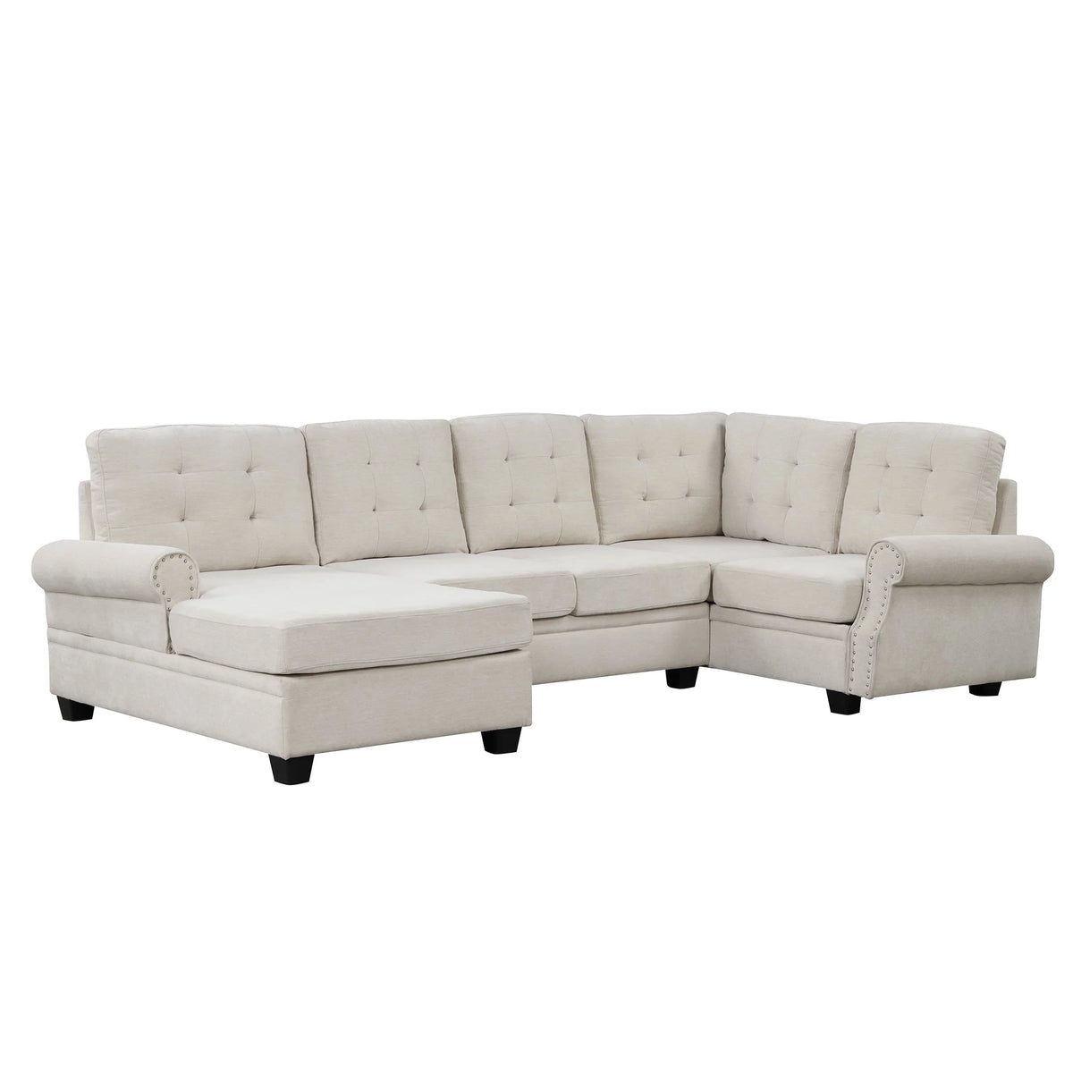 Beige U-Shaped Sectional Sofa H768068