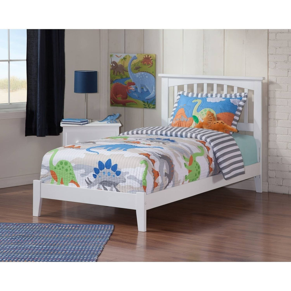 White Twin Mission Bed B765342