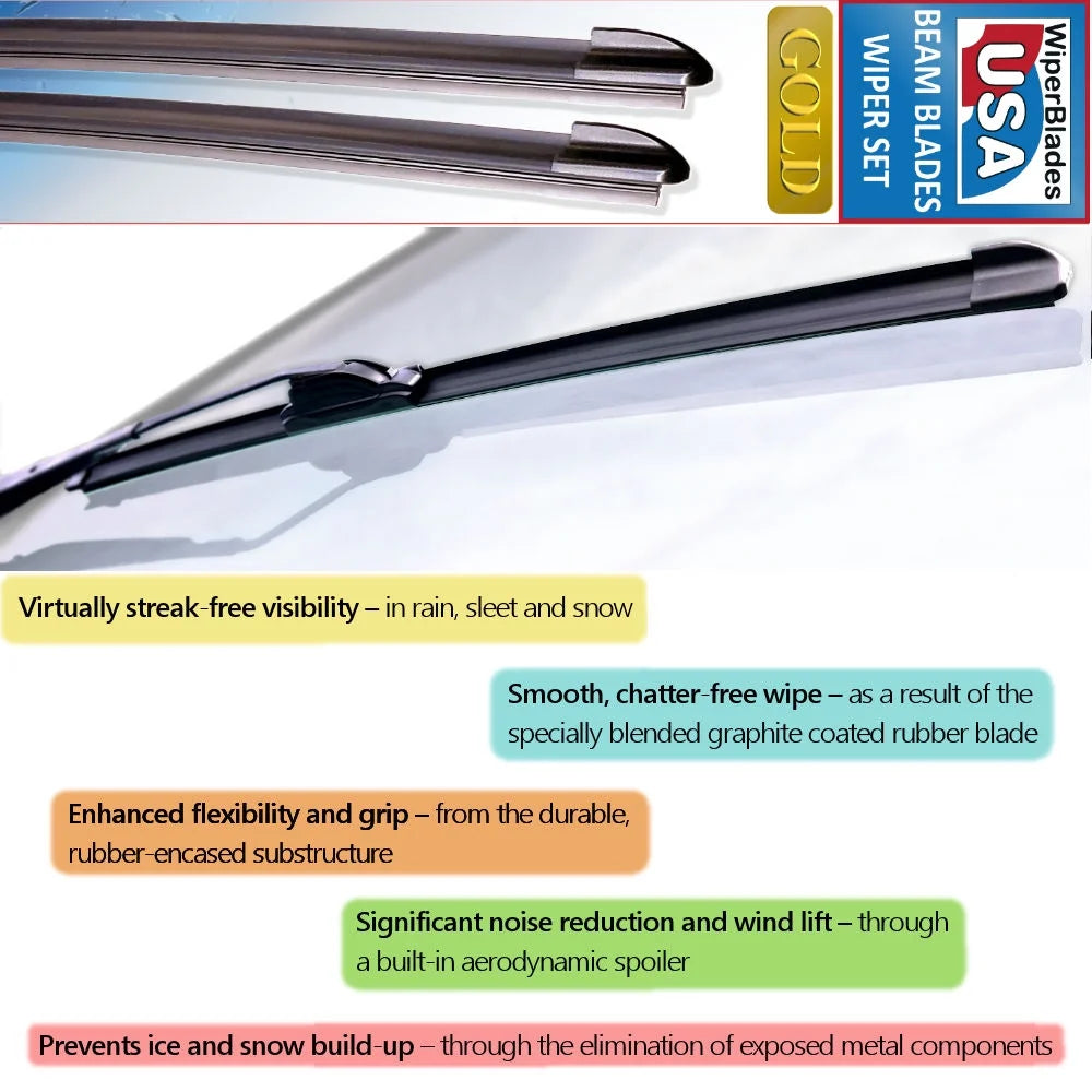 2004 Honda Element Wiper Blades Set of 3 with Rear Wiper G92037