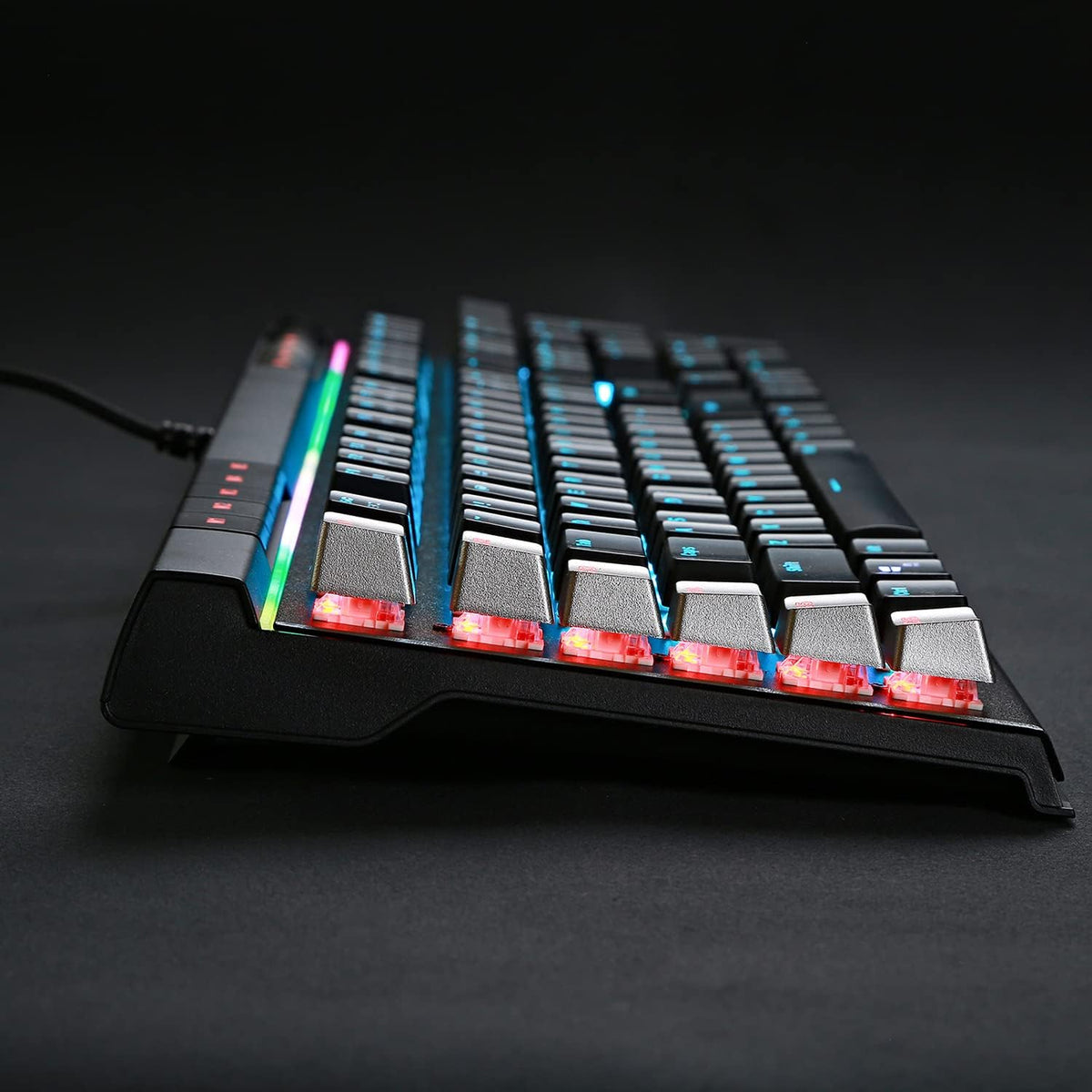 Mechanical Gaming Keyboard Blue Switches RGB Backlight with 2 USB Ports Pack of 2 V315