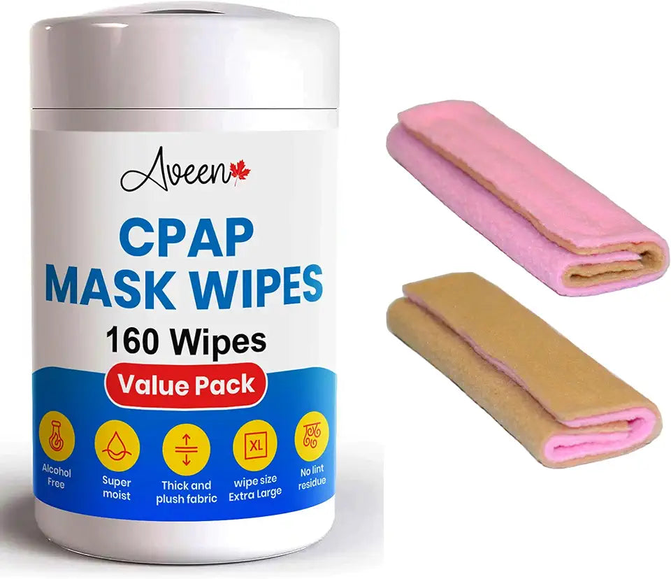 Unscented CPAP Mask Wipes with 2 Fleece Covers S284020