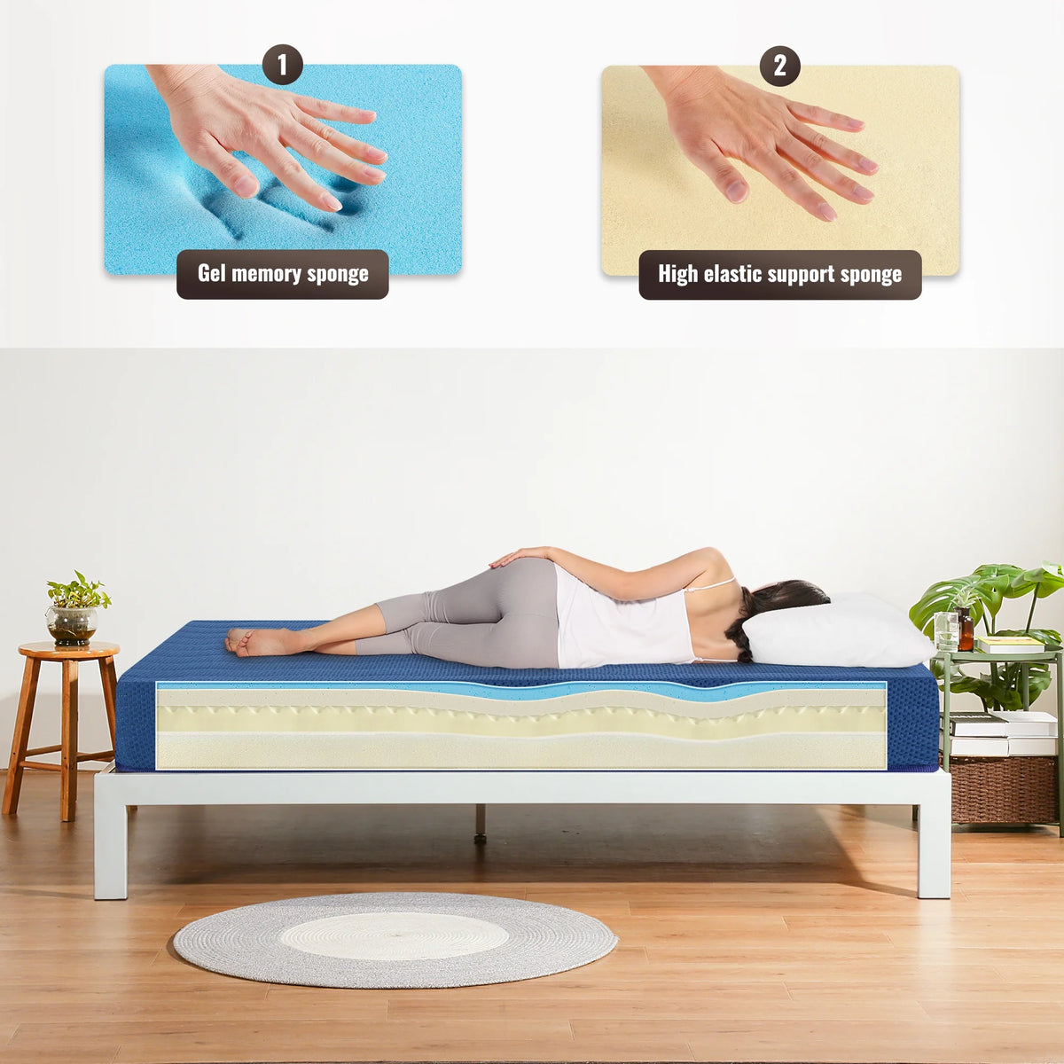 10'' Gel Memory Foam Mattress Queen G818750