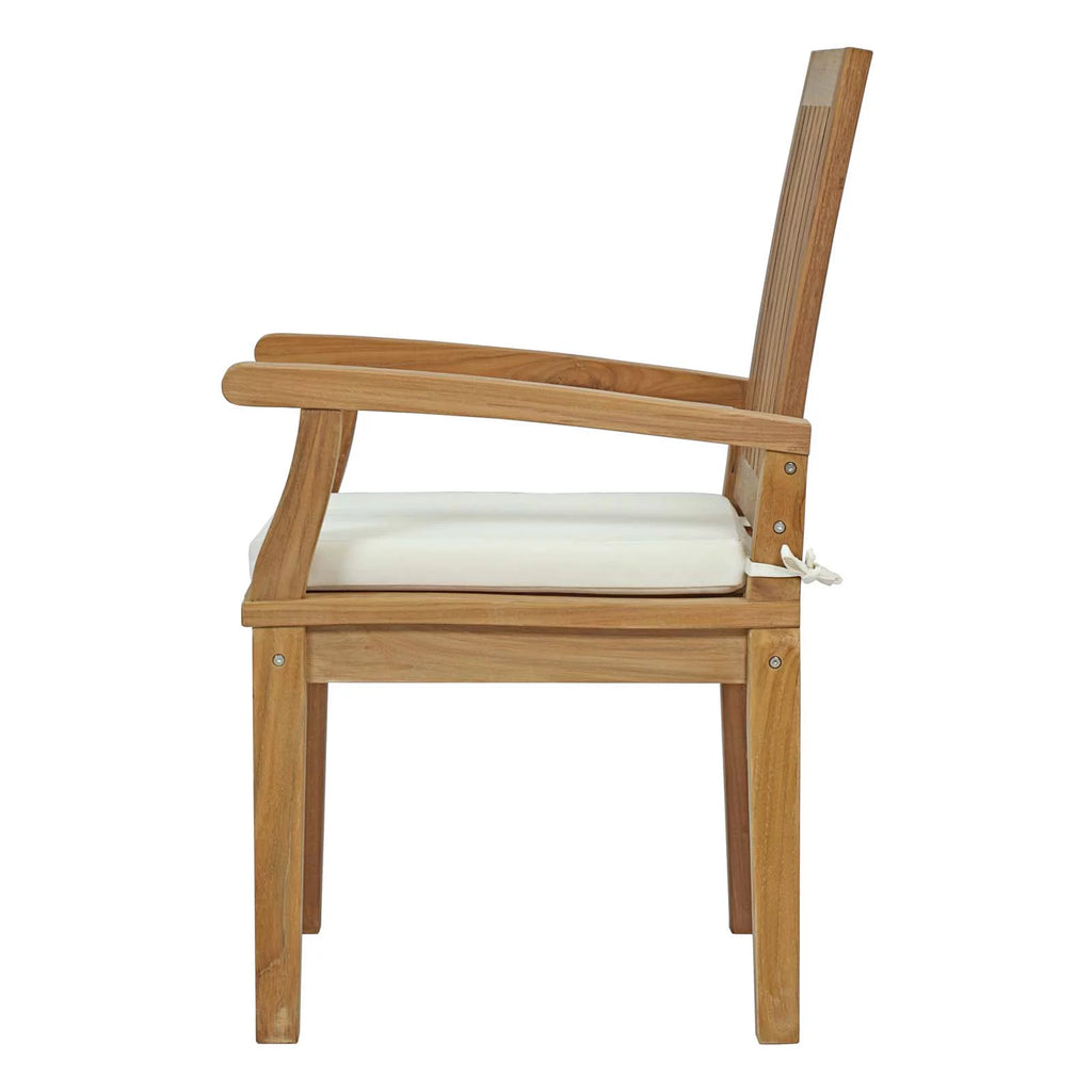 White Wood Dining Chair and Table Set F867272