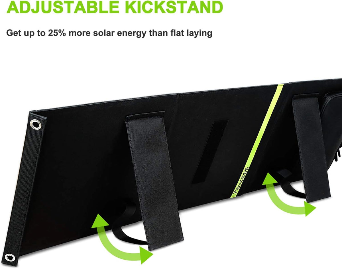 60W 18V Portable Foldable Solar Charger with USB QC 3.0 & Type C Output O34625