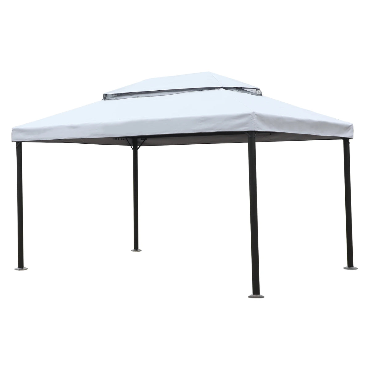 10'x13' Outdoor Double Vent Canopy Gazebo with Nettings and Curtains U39233