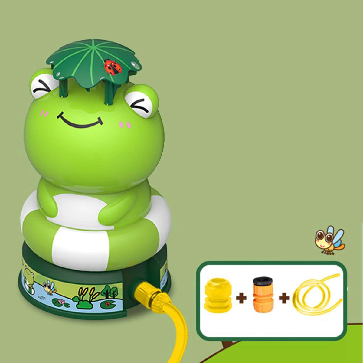 Frog Sprinkler for Kids Outdoor Water Sprinkler J869818