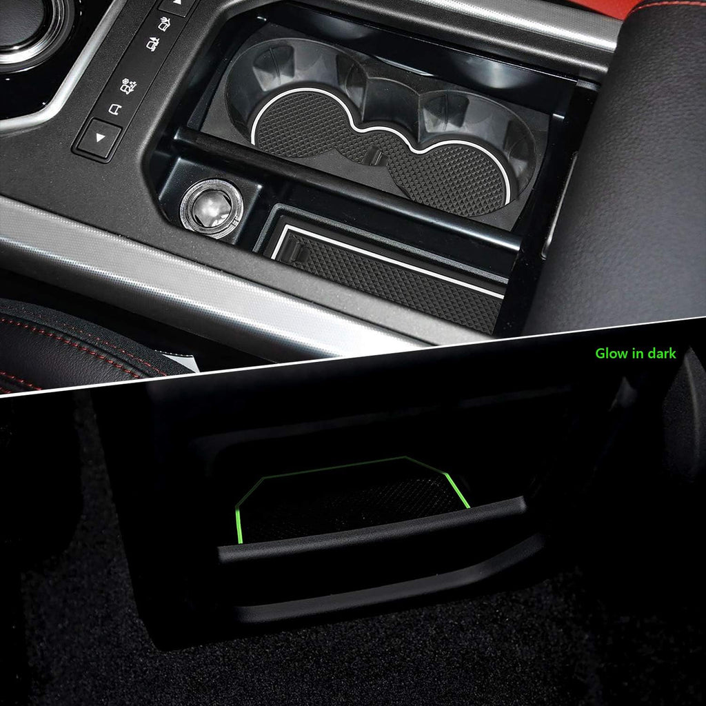 8pcs Anti-dust Mats for Range Rover Evoque Center Console, Cup Holder Inserts, Door Liners (Black) Y6836