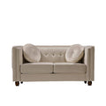 Ivory Chesterfield Loveseat J98100