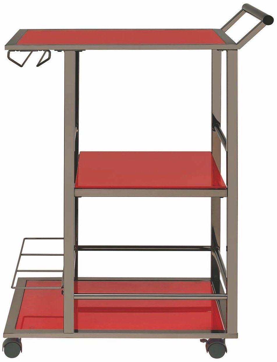 Red Serving Cart X719