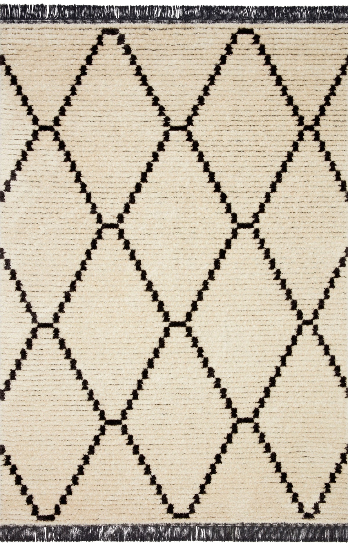 Cream Charcoal Rug 7'9 x 10' P36513