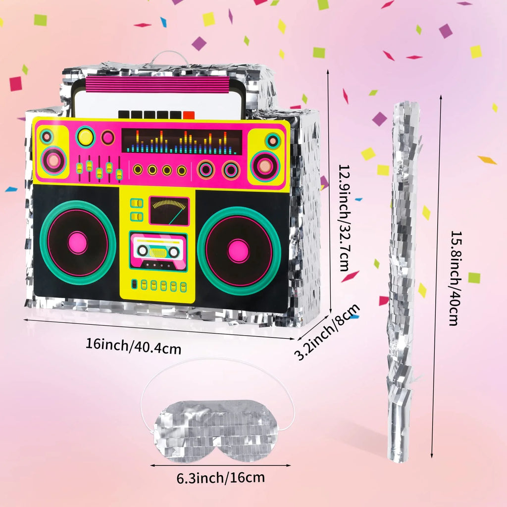 Boombox Pinata with Stick & Hanging Loop T168070