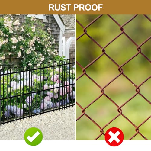 No Dig Animal Barrier Fence, 13in x 37ft Rustproof Metal Garden Edging Y3980