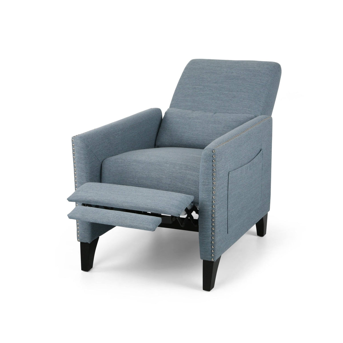 Light Blush Fabric Push Back Recliner U726