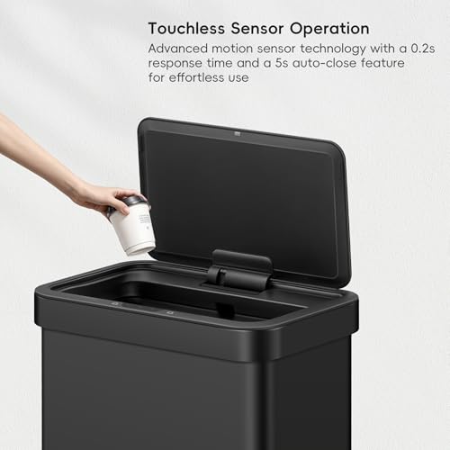 50 Liter Touchless Rectangular Motion Sensor Trash Can L8003