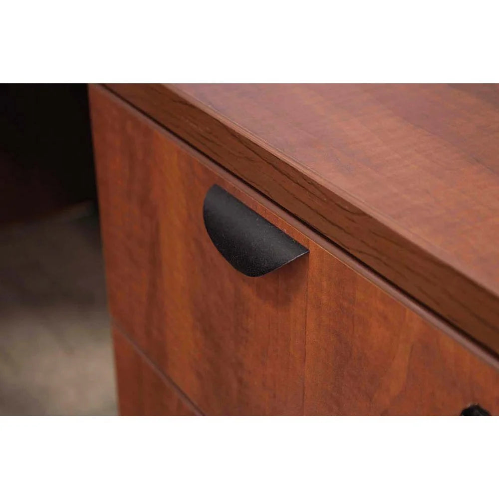 71" Double Pedestal Right Corner Credenza Mahogany R715