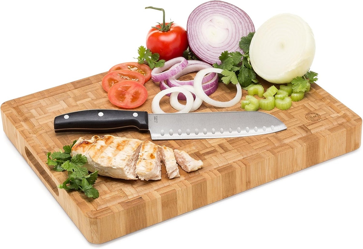 End Grain Bamboo Cutting Board, Extra Large, Pack of 2 R84118