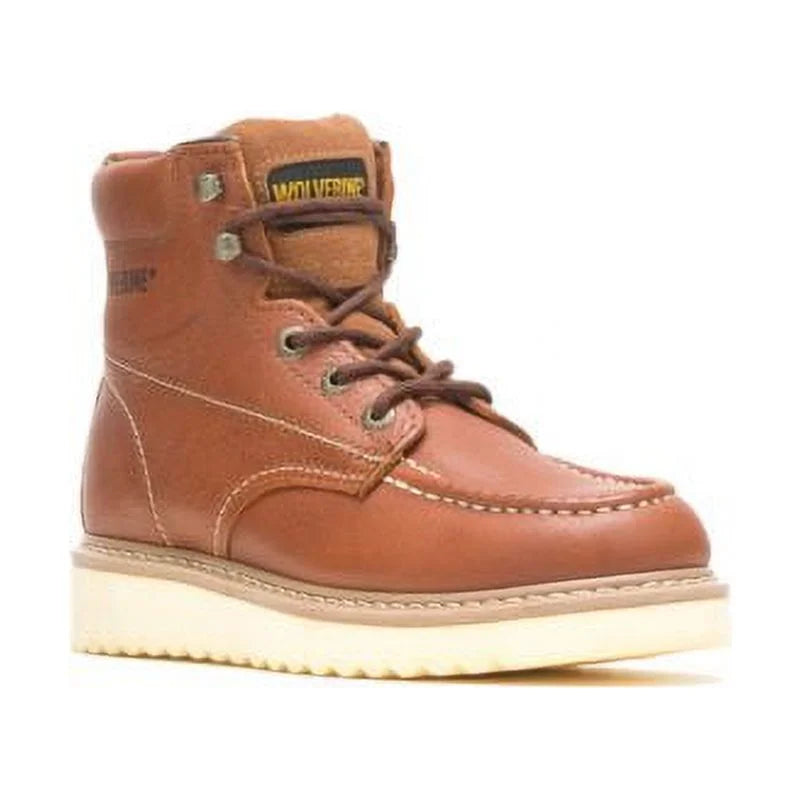 Tan 6" Moc-Toe Steel-Toe Work Boot W866
