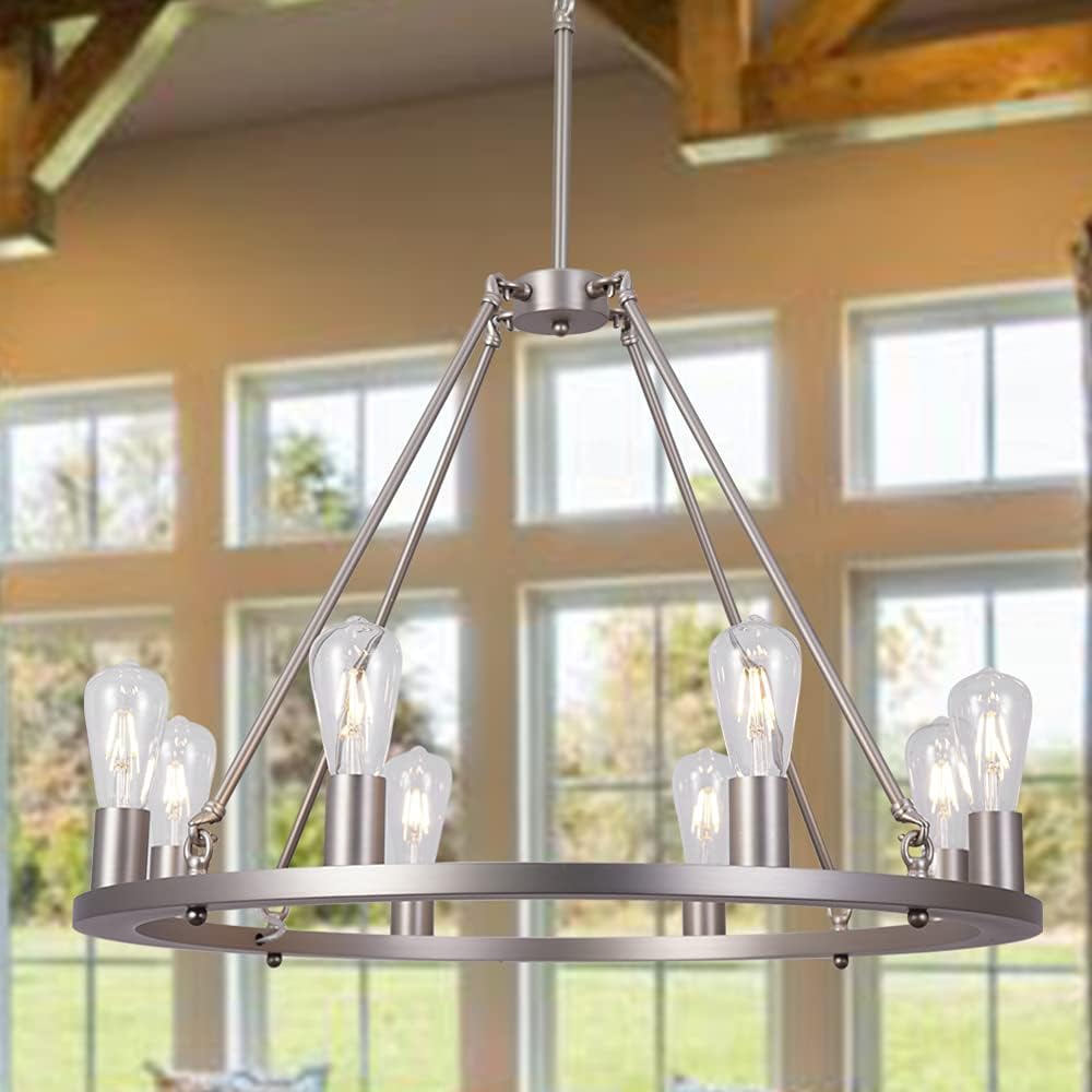 W47'' Rustic Rod Iron Chandelier Lighting Fixture Y10244