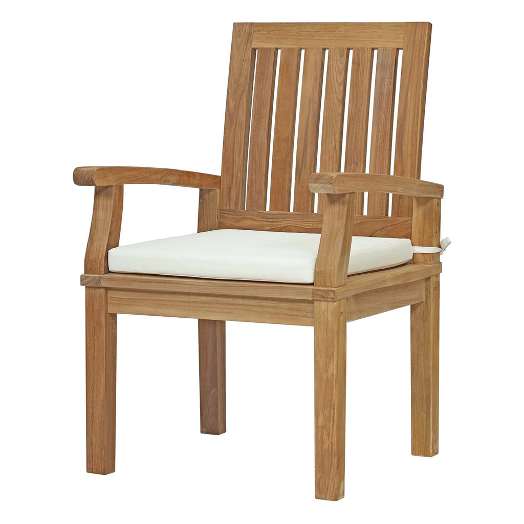 White Wood Dining Chair and Table Set F867272