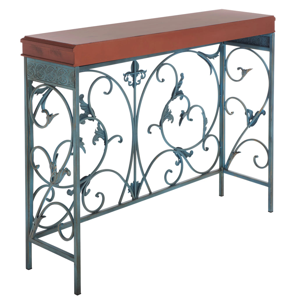 Brown Traditional Console End Table J826