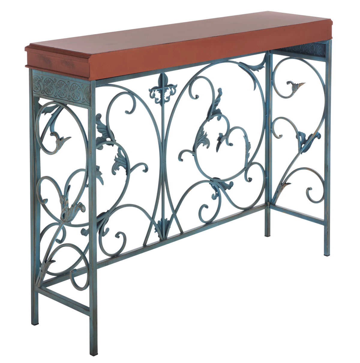 Brown Traditional Console End Table J826
