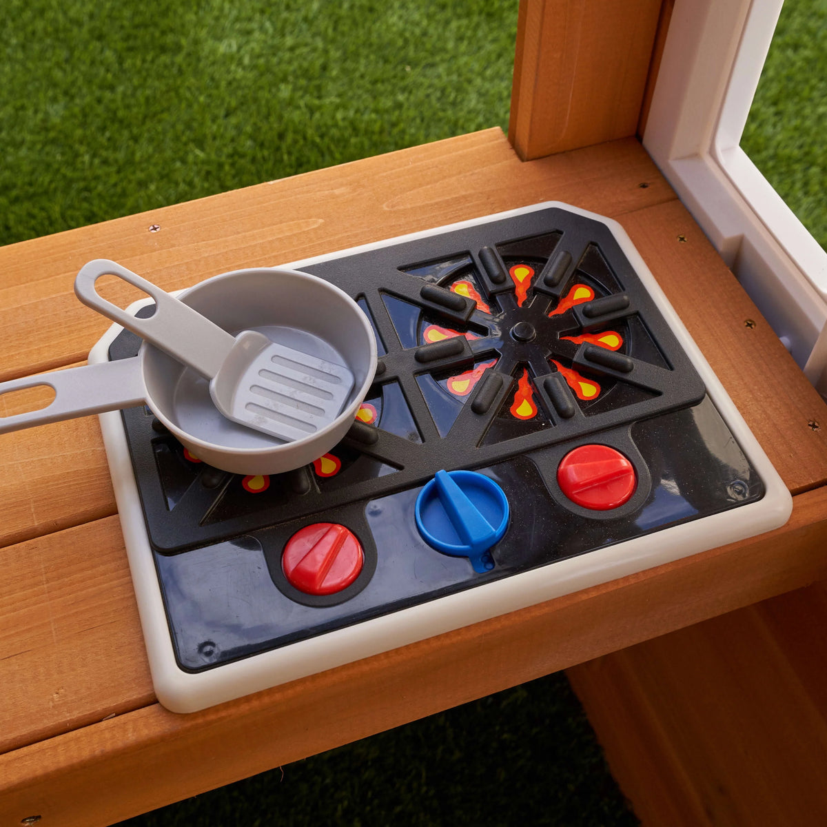 Wooden Swing Set with Slide and Play Kitchen S81621