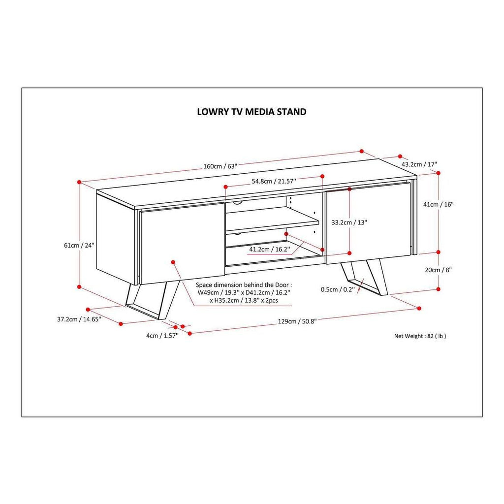 Solid Acacia Wood TV Media Stand F793