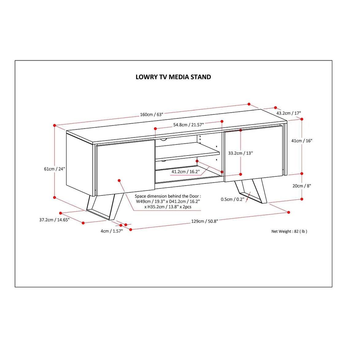 Solid Acacia Wood TV Media Stand F793