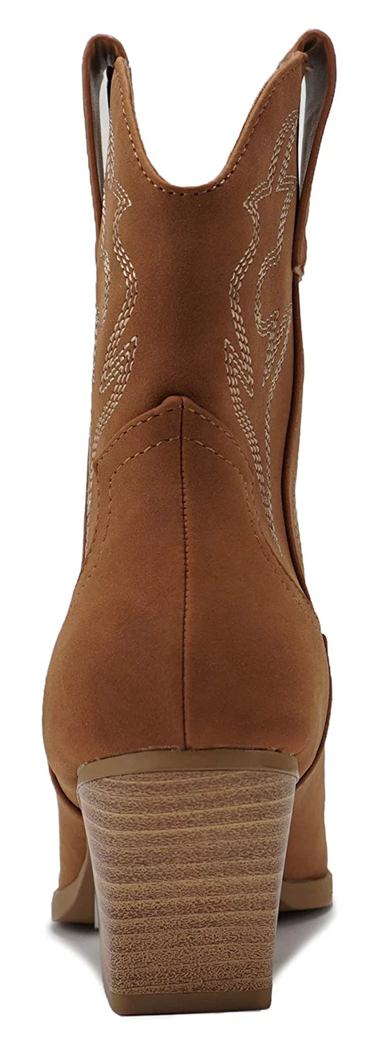 Brown Western Ankle Boots G239