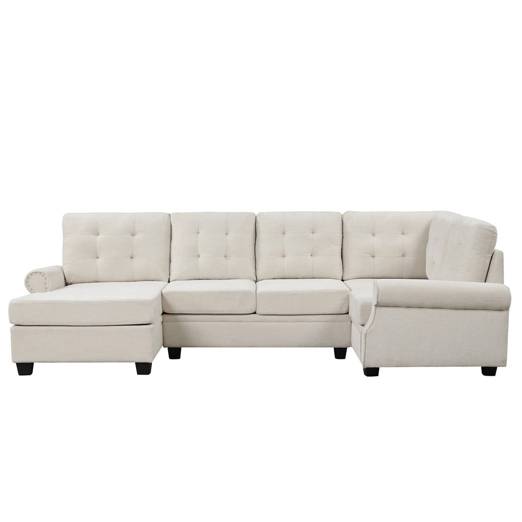 Beige U-Shaped Sectional Sofa H768068