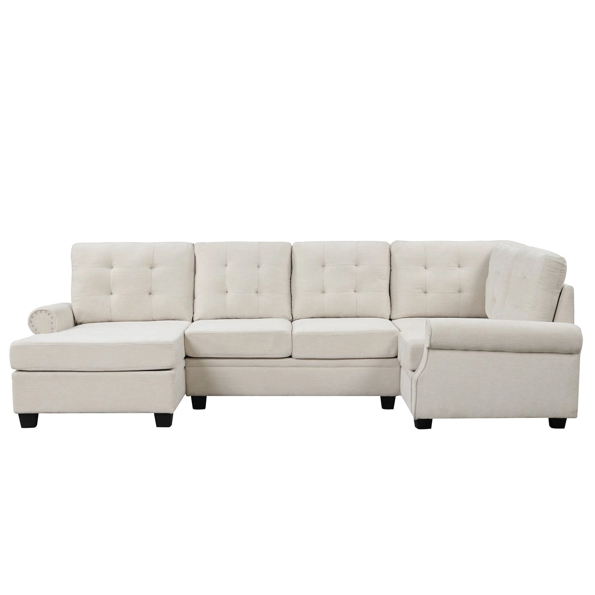 Beige U-Shaped Sectional Sofa H768068
