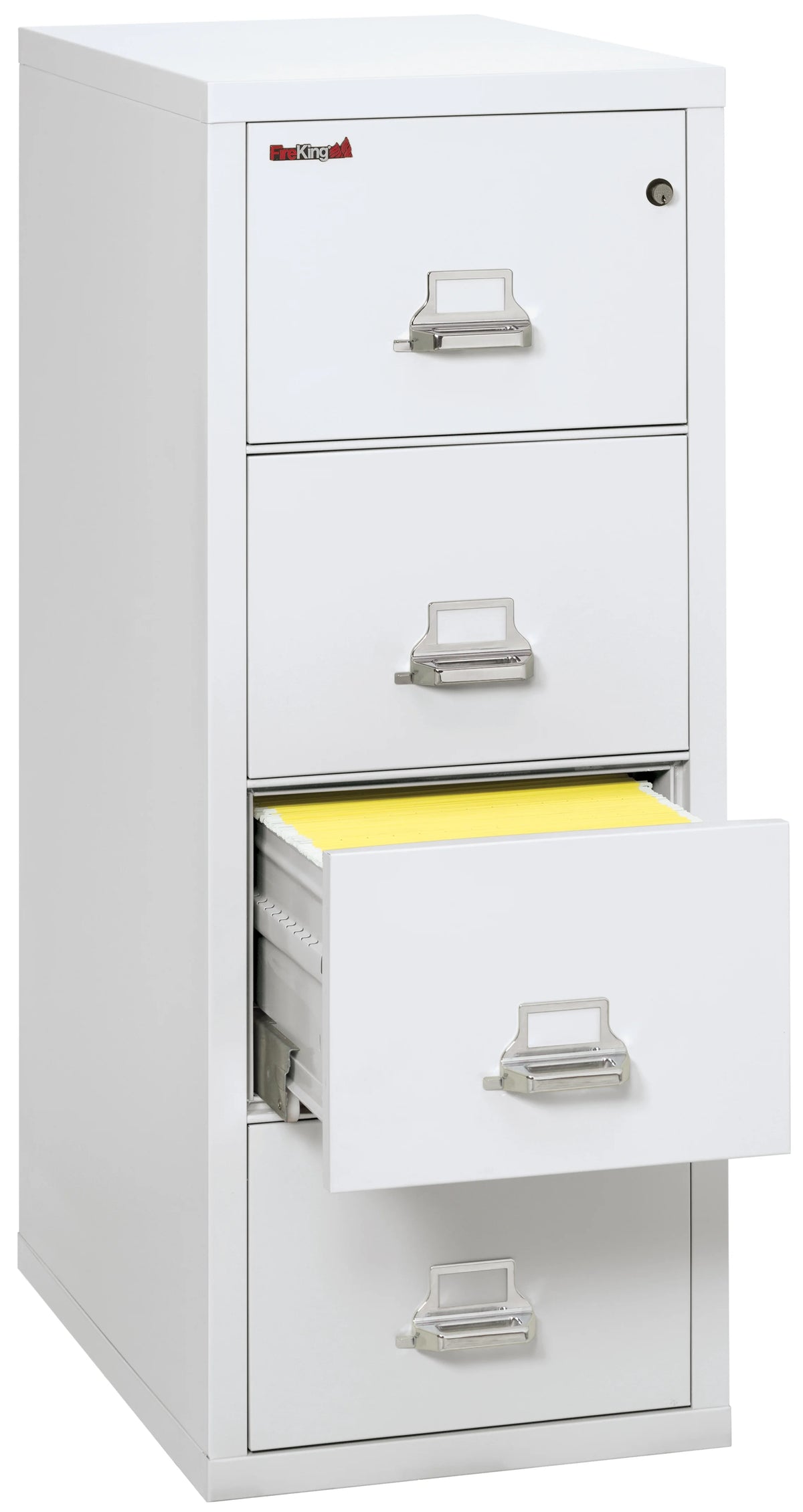 Arctic White 4 Drawer Fire Resistant File Cabinet I749