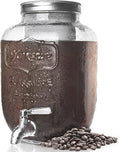 1 Gallon Cold Brew Coffee Maker with Glass Carafe and Stainless Steel Filter X148374
