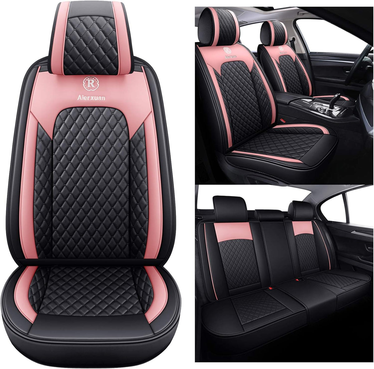 2 PCS Front Leather Waterproof Universal Seat Covers I93601
