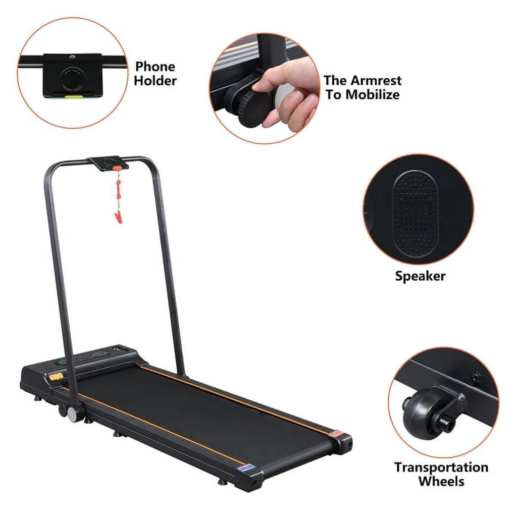 Folding Electric Treadmill with LCD Monitor K865451