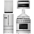 36 Propane Dual Fuel Range, Range Hood, Microwave, Refrigerator, Dishwasher J5221