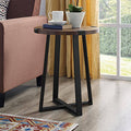 Dark Walnut Round Side End Table U3301