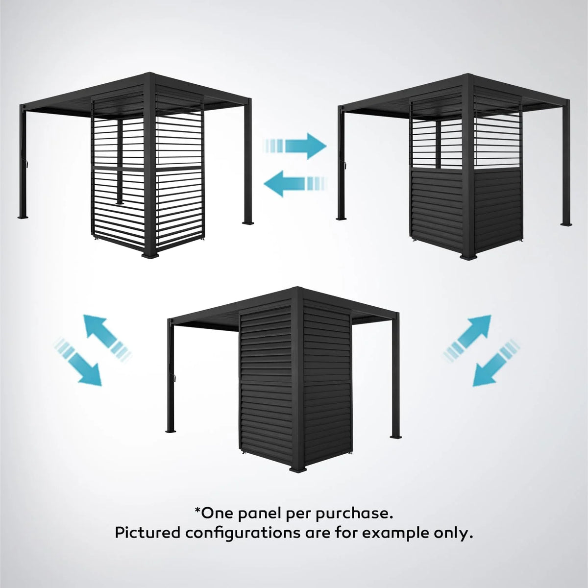 Aluminum Louvered Sun Shade Shutter Wall Panel E9499