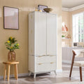 72" Dark Grey Wood Pantry Cabinet with 10 Door Shelves & 2 Drawers Q89655