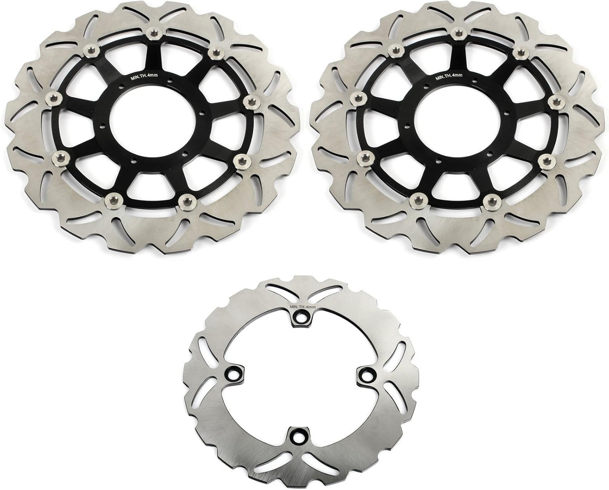 Front Rear Brake Discs Rotors + Brake Pads for CBR1000RR 2006 2007 N59307