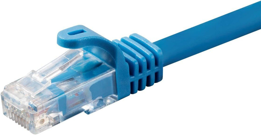 Cat6 Ethernet Patch Cable - 50 feet - Blue - Snagless RJ45 550Mhz UTP Plenum Pure Bare Copper Wire 23AWG M45369