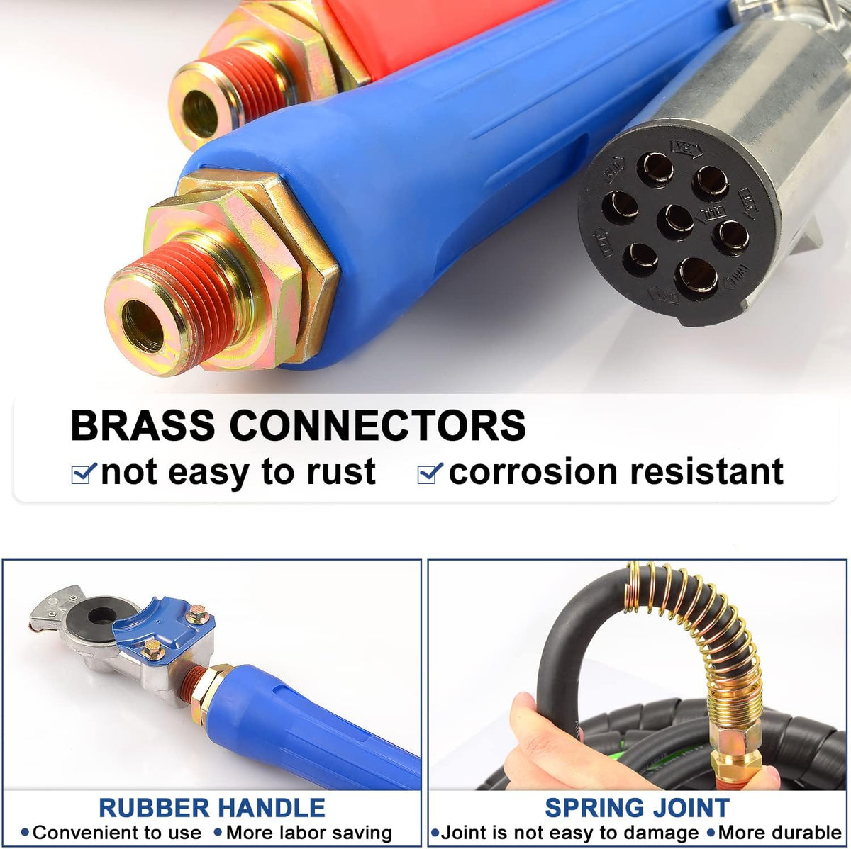 12ft 3 in 1 ABS Semi Air Hose Assemblies for Semi Truck S914